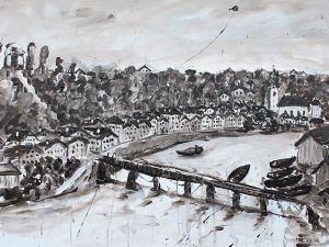 Altes_Oberndorf_um_1900_Acryl-Leinen_60_x_80