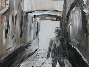 Gassi_gehen_80x100_Acryl-Leinen